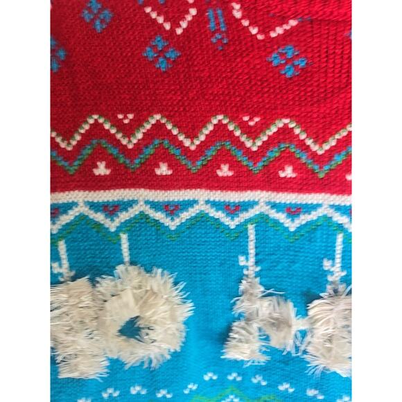 Santa Sequined Christmas Sweater Womens Large Festive Holiday Cozy Ho Ho Ho - Picture 8 of 12